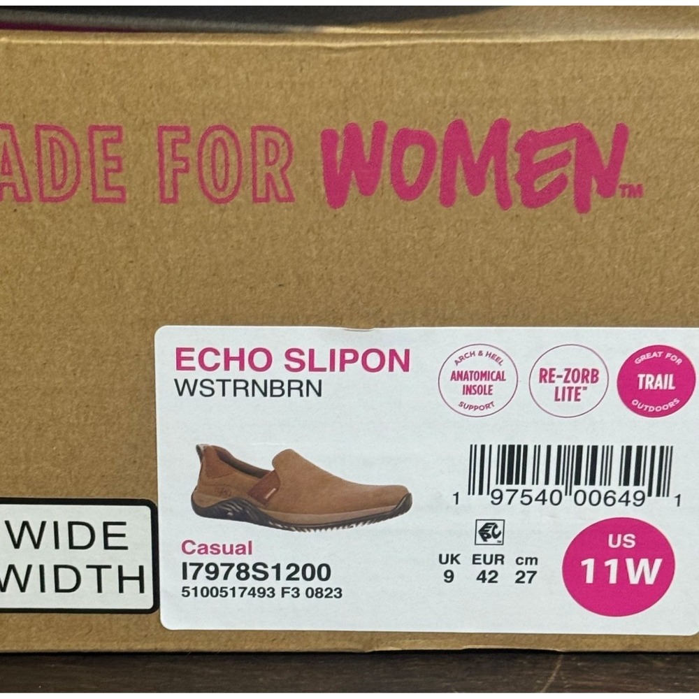 Ryka Echo Slipon Sneaker Shoe Women's Size 11 Wide Western Brown - Picture 2 of 8